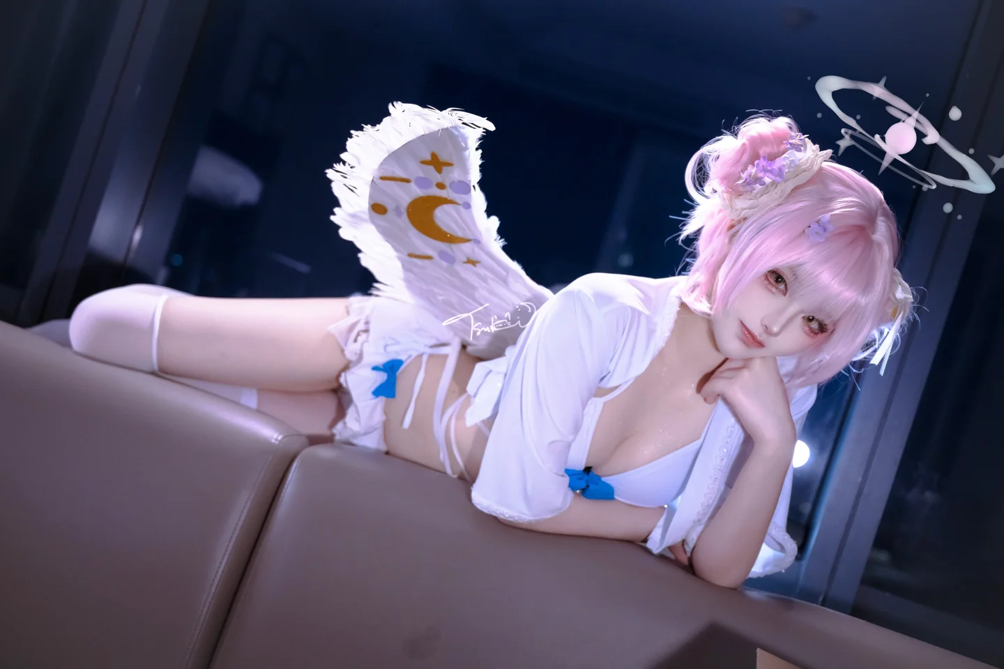 Tsuki_月隐 - 圣园未花 [16P-134MB] tg@simisebaisi 【丝足阁】004.webp